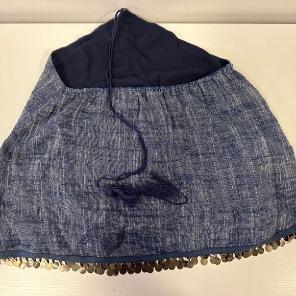 Line & Dot Denim Halter Top With Sequin Bottom Size XSmall - Picture 6 of 7